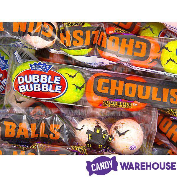 Dubble Bubble Halloween Ghoulish Gumballs 10-Ball Tubes: 24-Piece Box - Candy Warehouse