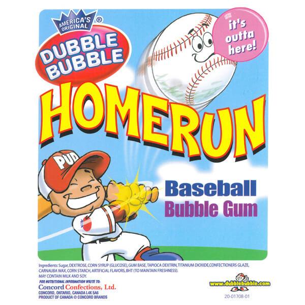 Dubble Bubble Home Run Baseball Gumballs: 240-Piece Tub - Candy Warehouse