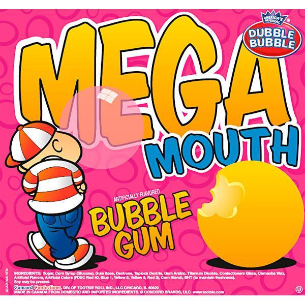 Dubble Bubble Mega Mouth 2-Inch Gumballs: 138-Piece Case - Candy Warehouse