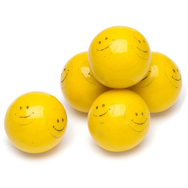 Dubble Bubble Smiley Face 1-Inch Gumballs: 850-Piece Case - Candy Warehouse