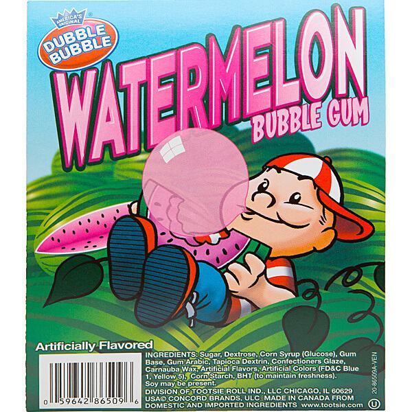 Dubble Bubble Watermelon 1-Inch Gumballs: 850-Piece Case - Candy Warehouse