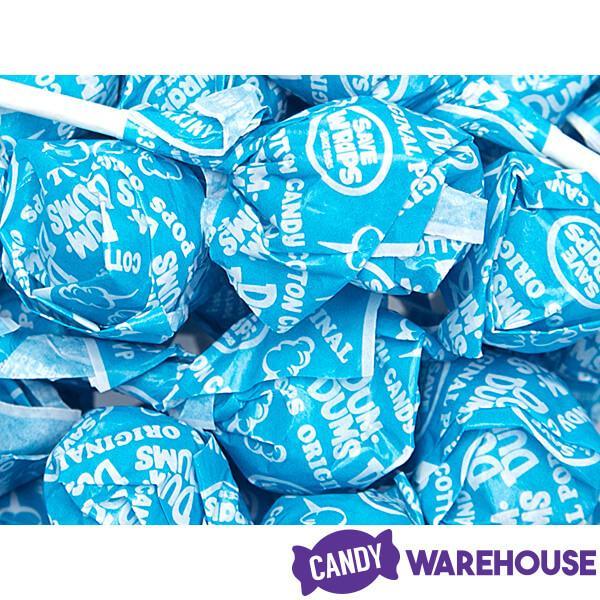 Dum Dums Caribbean Blue Party Pops - Cotton Candy: 75-Piece Bag - Candy Warehouse