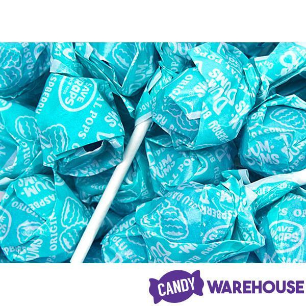 Dum Dums Light Blue Party Pops - Blu Raspberry: 5LB Bag - Candy Warehouse