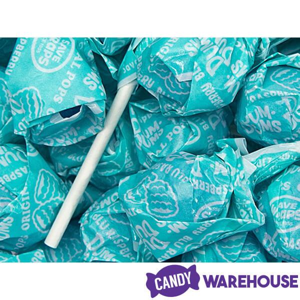 Dum Dums Light Blue Party Pops - Blu Raspberry: 75-Piece Bag - Candy Warehouse