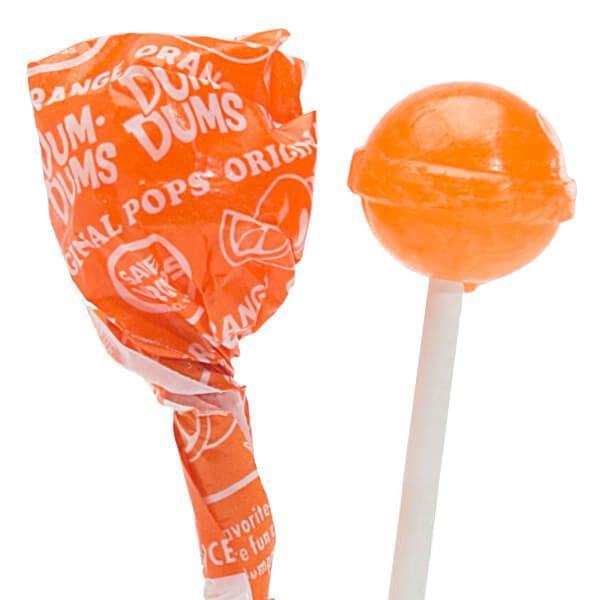 Dum Dums Orange Party Pops - Orange: 5LB Bag - Candy Warehouse