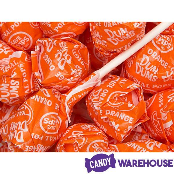 Dum Dums Orange Party Pops - Orange: 75-Piece Bag - Candy Warehouse