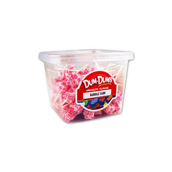 Dum Dums Pops - Bubble Gum: 1LB Tub - Candy Warehouse