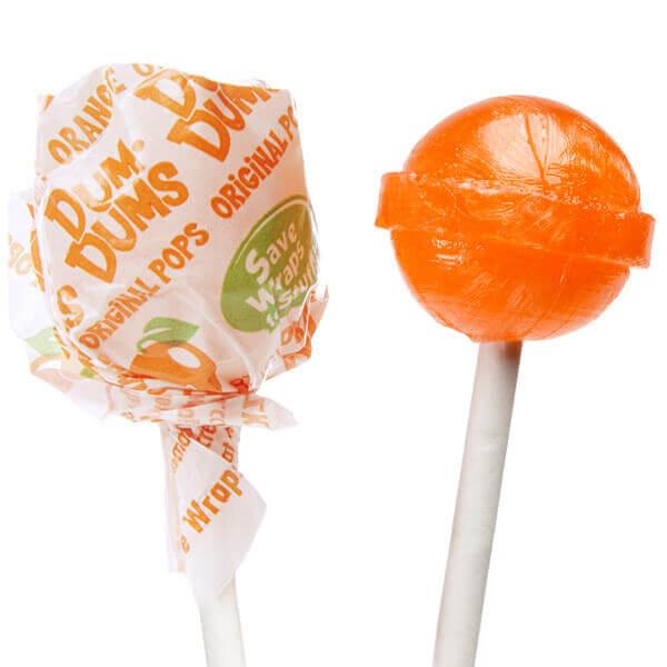 Dum Dums Pops - Orange: 1LB Tub - Candy Warehouse