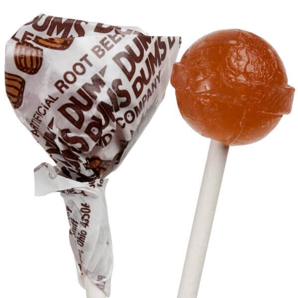 Dum Dums Pops - Root Beer: 1LB Tub - Candy Warehouse