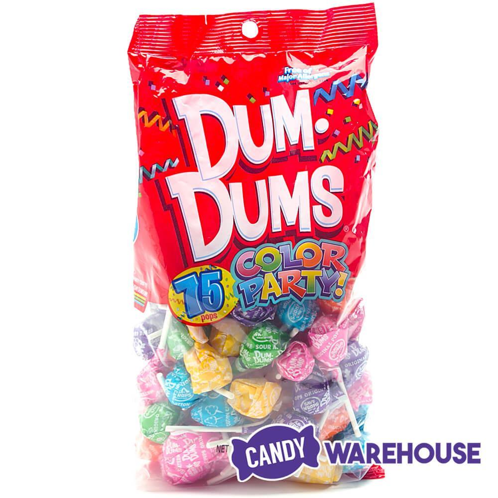 Dum Dums Rainbow Party Pops - Assorted Flavors: 75-Piece Bag - Candy Warehouse