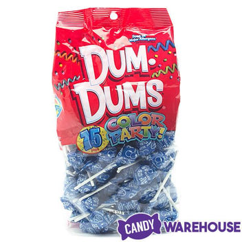 Dum Dums Royal Blue Party Pops - Blueberry: 75-Piece Bag – Candy Warehouse