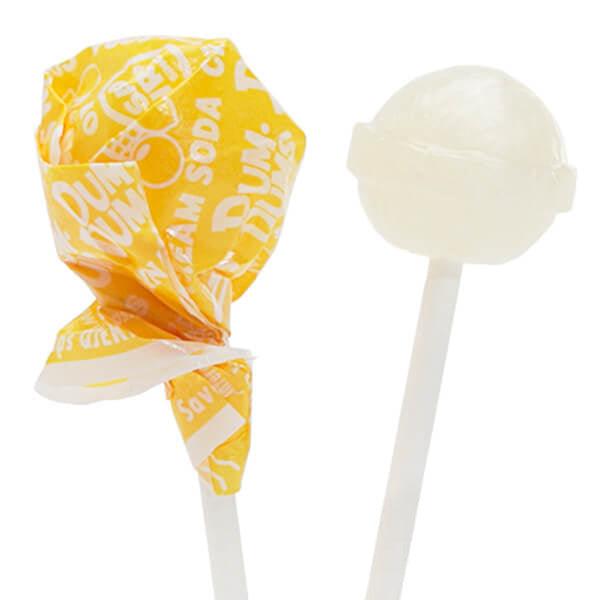 Dum Dums Yellow Party Pops - Cream Soda: 75-Piece Bag - Candy Warehouse