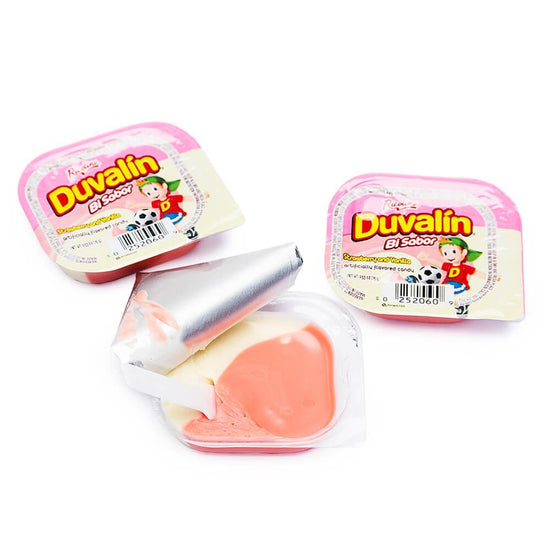 Duvalin Strawberry and Vanilla Candy Packs: 18-Piece Box | Candy Warehouse