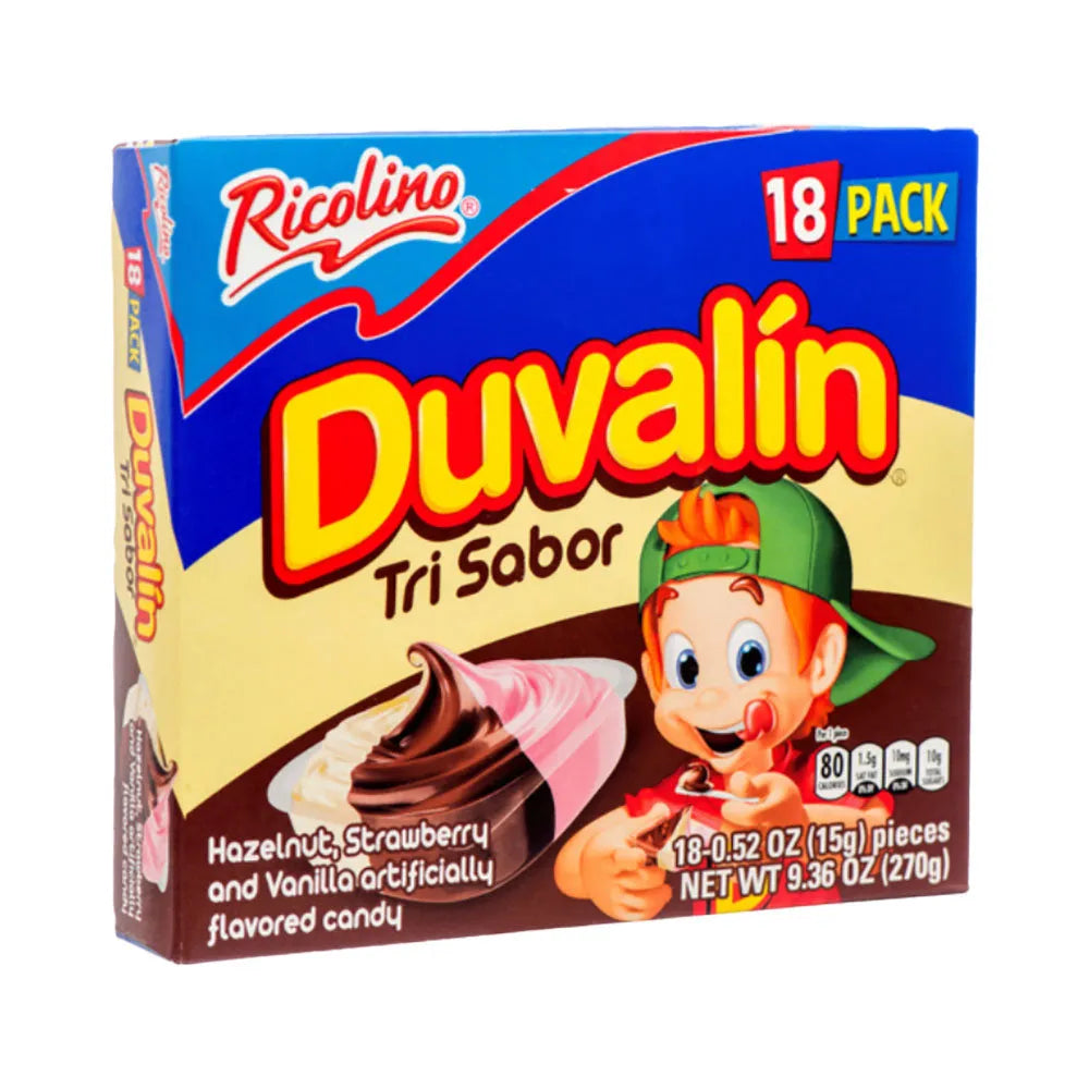 Duvalin Strawberry Hazelnut and Vanilla Candy Packs: 18-Piece Box