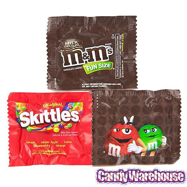 Easter Egg Filled With Skittles and M&M's Candy Fun Size Packs - Candy Warehouse