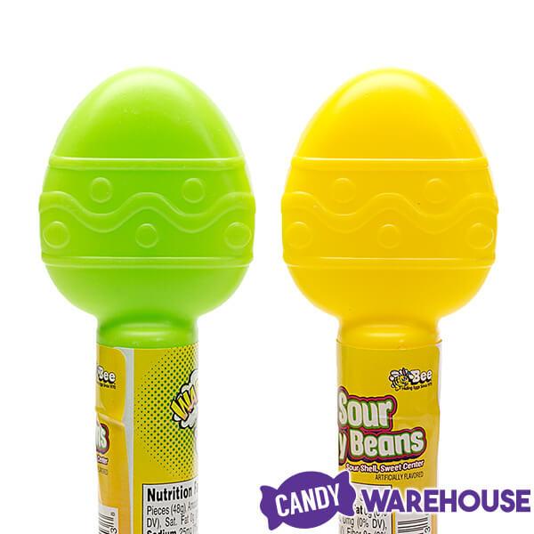 Easter Warheads Sour Jelly Beans Candy Tubes: 24-Piece Display - Candy Warehouse