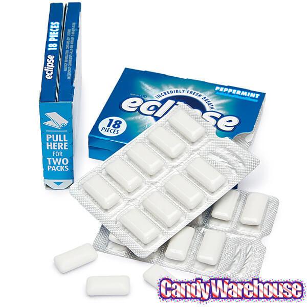 Eclipse Sugar Free Tab Gum Packs - Peppermint: 8-Piece Box - Candy Warehouse