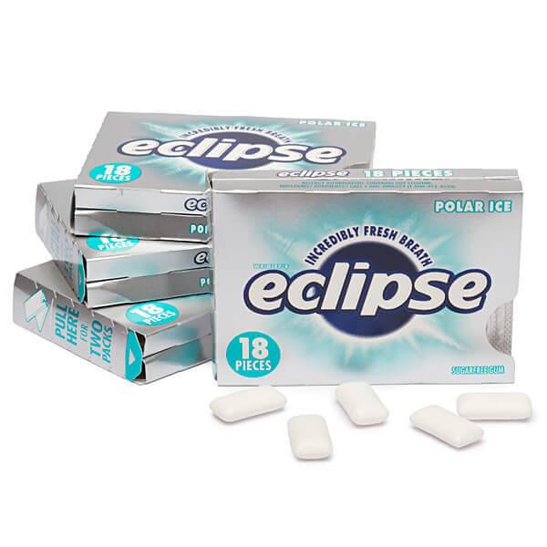 Eclipse Sugar Free Tab Gum Packs - Polar Ice: 12-Piece Box - Candy Warehouse