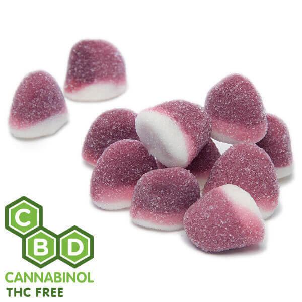 Eddy Edibles Grape Pufflettes CBD Gummies THC Free 250mg: 10 Gummy Bites - Candy Warehouse