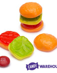 Efrutti Gummy Mini Burgers Candy: 60-Piece Box - Candy Warehouse