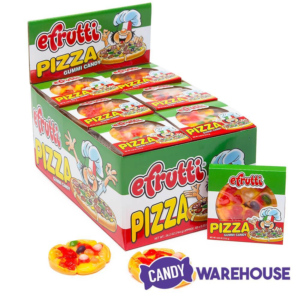 Efrutti Gummy Pizza Candy Packs: 48-Piece Box - Candy Warehouse