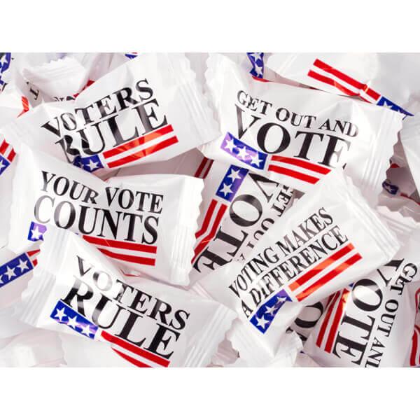 Election Vote Wrapped Buttermint Creams: 1000-Piece Case - Candy Warehouse