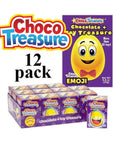 Emoji ChocoTreasure Surprise Eggs with Toy Inside: 12-Piece Box