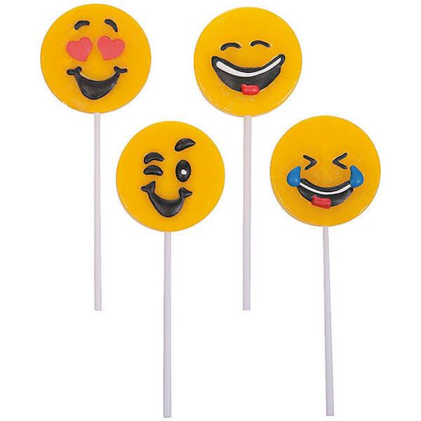 Emoji Frosted Lollipops: 12-Piece Box | Candy Warehouse