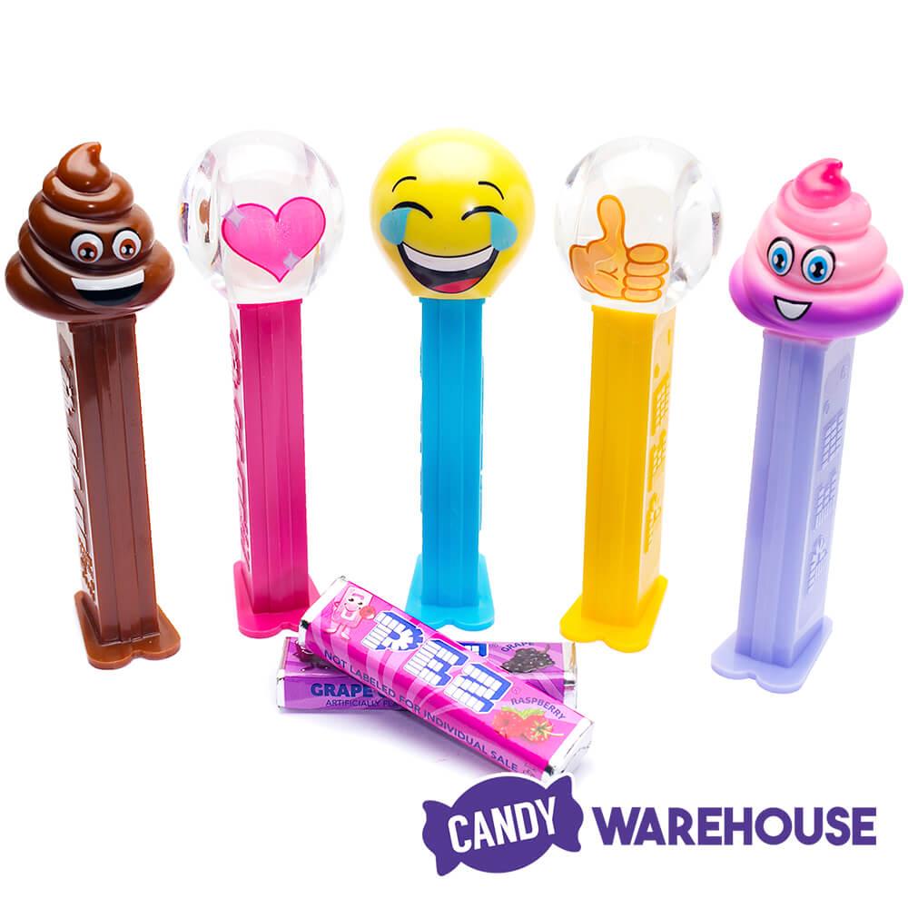 Emoji PEZ Candy Packs: 12-Piece Display - Candy Warehouse