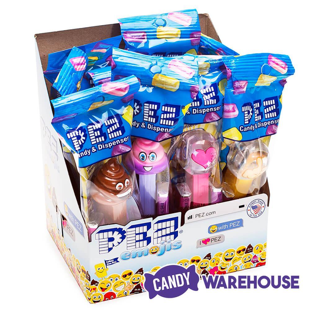 Emoji PEZ Candy Packs: 12-Piece Display | Candy Warehouse