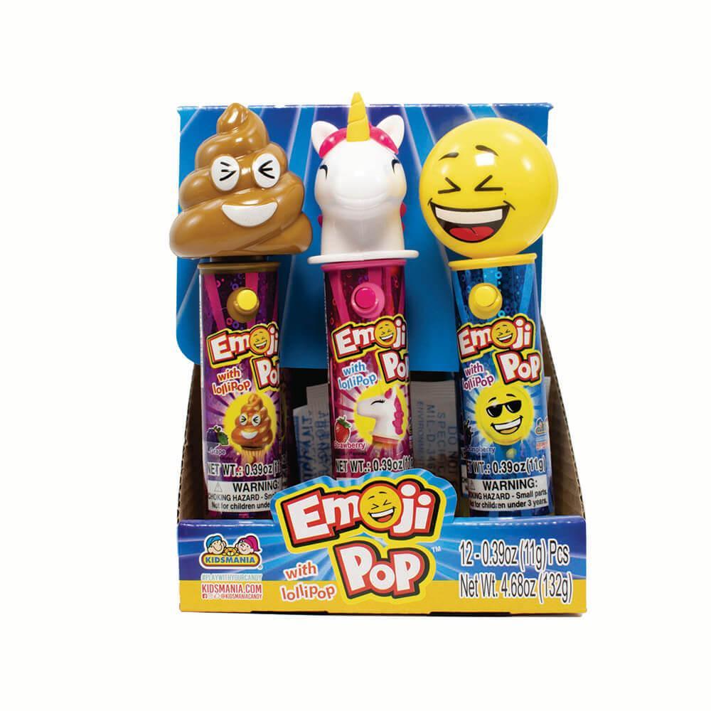 Emojipop Lollipop Toys: 12-Piece Box - Candy Warehouse