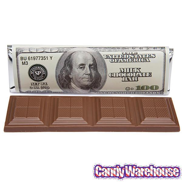 Espeez 100 Dollar Bill Milk Chocolate Bars: 24-Piece Box - Candy Warehouse