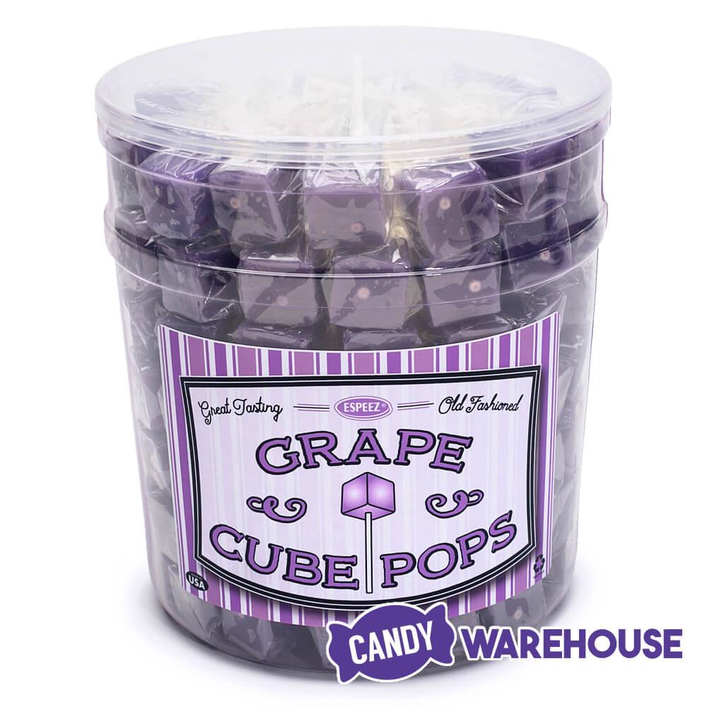 Espeez Cube Pop - Grape: 100-Piece Tub - Candy Warehouse