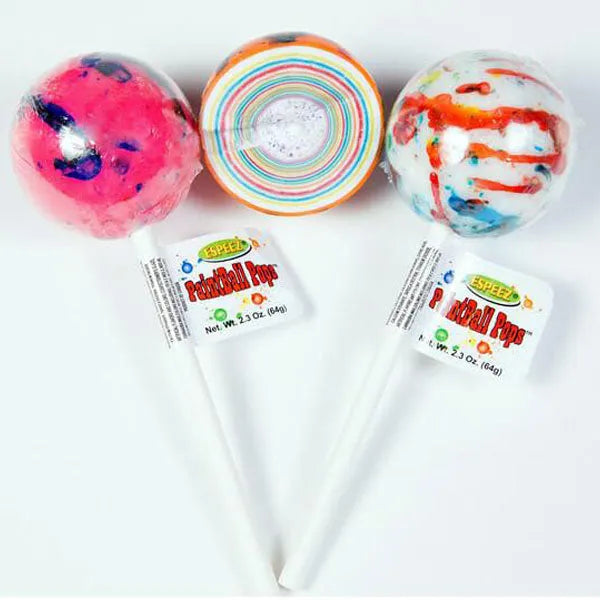 Espeez Paintball Pops Giant Jawbreaker Suckers: 24-Piece Box - Candy Warehouse