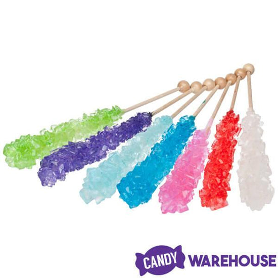 Espeez Rock Candy Crystal Sticks Assorted 36 Piece Tub Candy Warehouse 5564