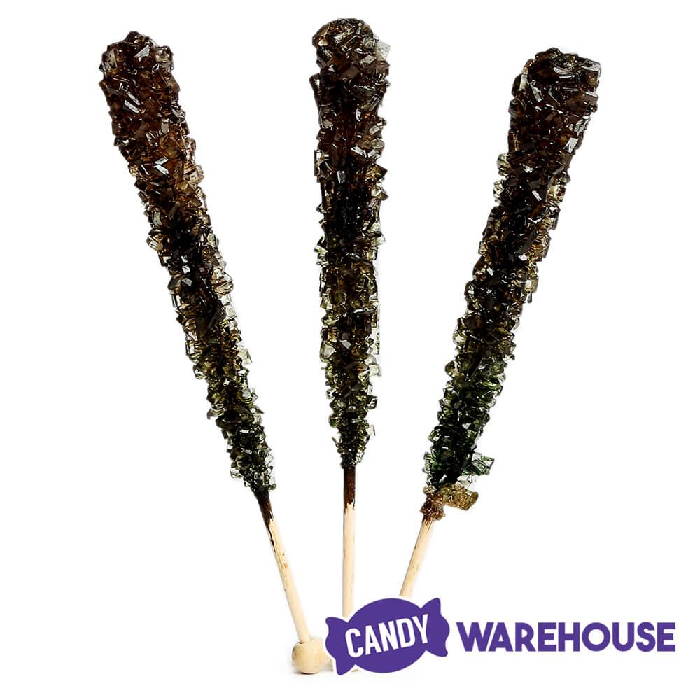 Espeez Rock Candy Crystal Sticks - Black: 36-Piece Tub - Candy Warehouse