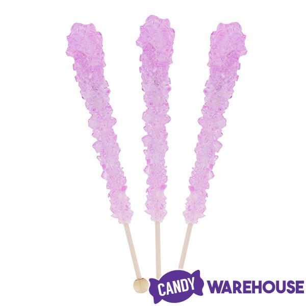 Espeez Rock Candy Crystal Sticks - Lavender: 36-Piece Tub - Candy Warehouse