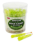 Espeez Rock Candy Crystal Sticks - Light Green: 36-Piece Tub - Candy Warehouse