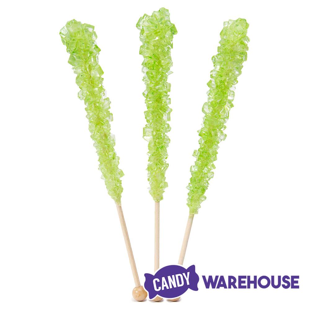 Espeez Rock Candy Crystal Sticks - Light Green: 36-Piece Tub - Candy Warehouse