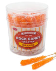 Espeez Rock Candy Crystal Sticks - Orange: 36-Piece Tub - Candy Warehouse