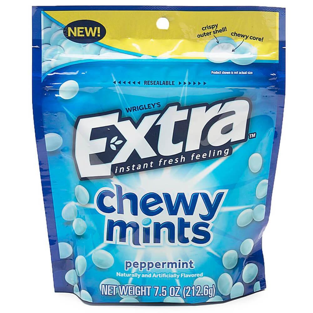 Extra Chewy Mints - Peppermint: 7.5-Ounce Bag - Candy Warehouse