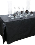 Fitted Table Cover For Standard 6-Foot Rectangular Table - Black - Candy Warehouse