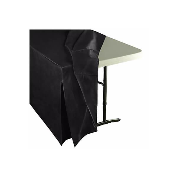 Fitted Table Cover For Standard 6-Foot Rectangular Table - Black - Candy Warehouse