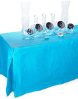 Fitted Table Cover For Standard 6-Foot Rectangular Table - Caribbean Blue - Candy Warehouse