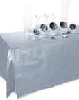 Fitted Table Cover For Standard 6-Foot Rectangular Table - Silver