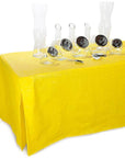 Fitted Table Cover For Standard 6-Foot Rectangular Table - Yellow - Candy Warehouse