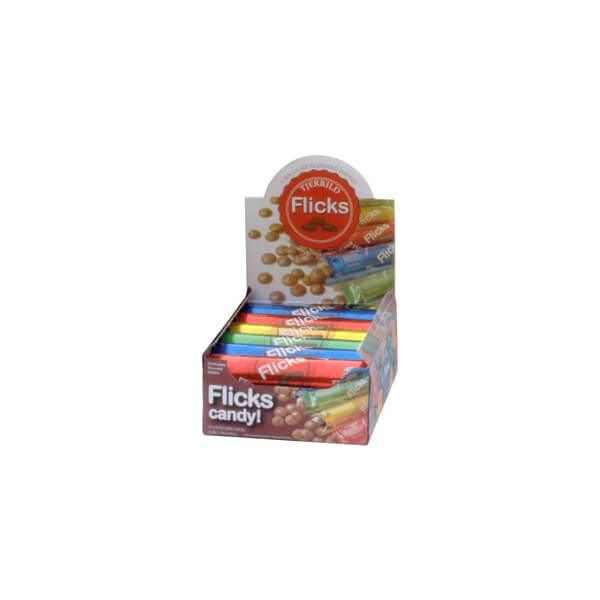 Flicks Chocolate Wafers Candy Tubes: 12-Piece Box