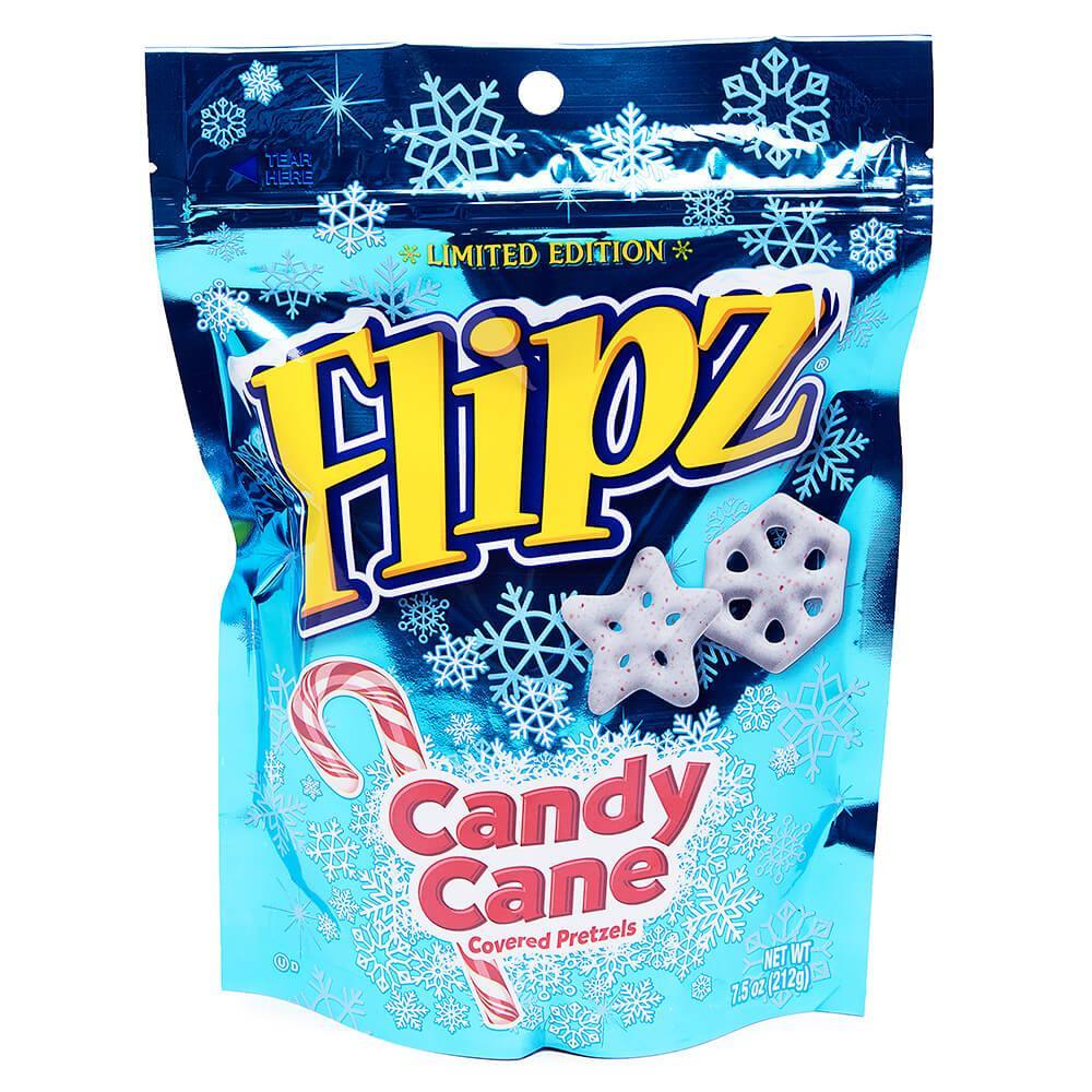 Flipz Candy Cane Peppermint Pretzels 7.5-Ounce Bag - Candy Warehouse