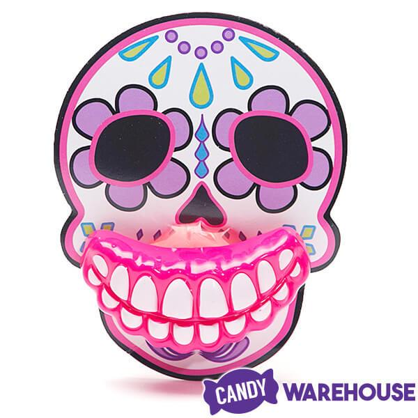 Flix Candy Day of the Dead Sweet Skull Lip Pops Candy Packs: 12-Piece Display - Candy Warehouse