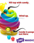 Flix Candy Wind-up Poop Emoji Candy Dispensers: 6-Piece Display